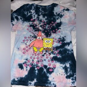 SpongeBob Patrick Jellyfish Tie Dye Shirt - Nickelodeon Size Large - NEW